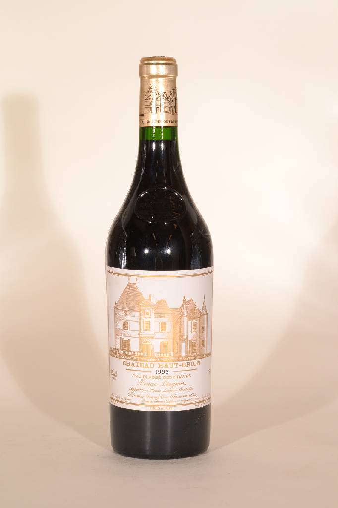 1 Flasche 1993 Chateau Haut Brion, ca. 75 cl, 12,5 % Vol., Abstand zwischen Kapsel und Wein: ca. 1 cm, unverkostet, sehr guter Erhaltungszustand