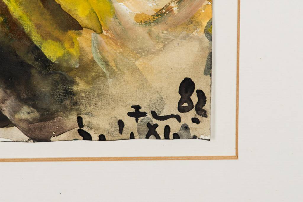 Detail a: Klaus Fußmann, geb. 1938 Velbert, Aquarell, handsign., dat. 1982, Blattgr. 22x31 cm, unter Glas gerahmt, gesamt 44x53 cm