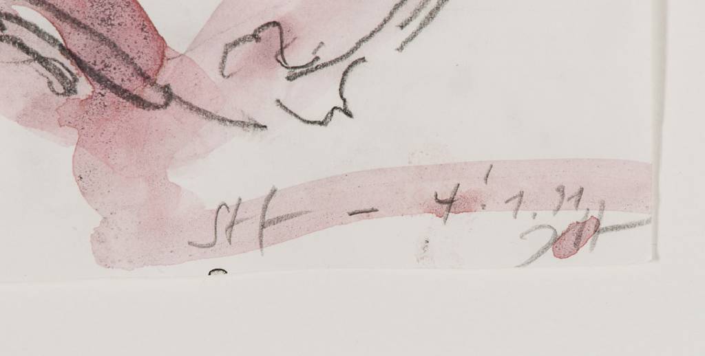Detail a: Horst Janssen, 1929-1995, Bobethanien, Aquarell, handsign., dat. 1991, Blattgr. 30x21 cm, unter Glas gerahmt, gesamt 62x51 cm, Provenienz: Sammlung ...
