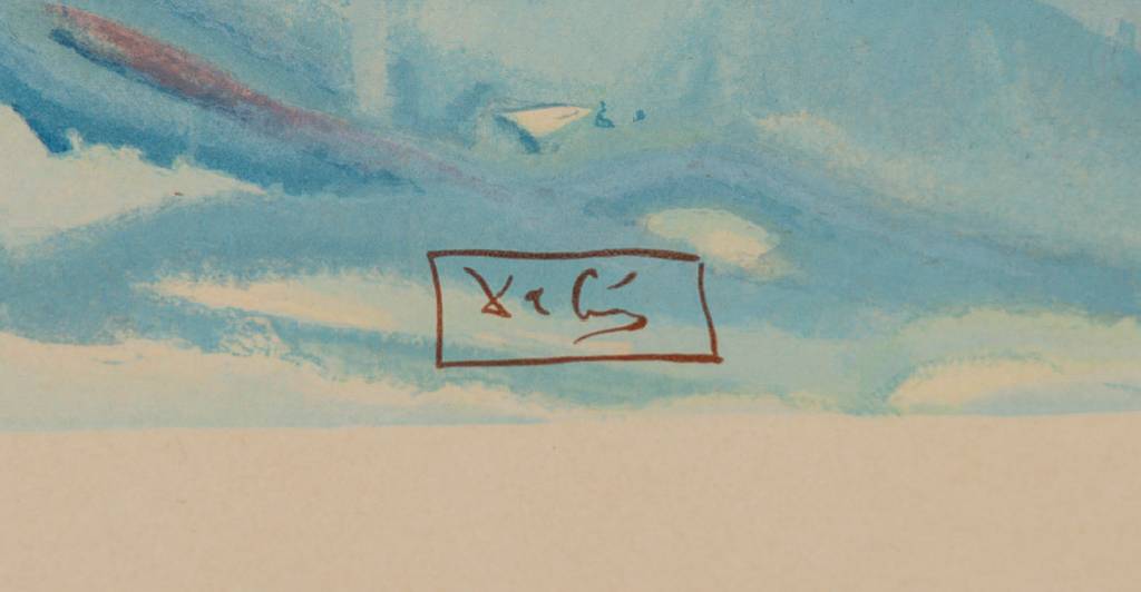 Detail a: Salvador Dali, 1904-1989, Der Engel, Lithografie aus "Die Göttliche Komödie", im Druck sign., num. 200/1000, Blattgr. 25x20 cm, unter ...