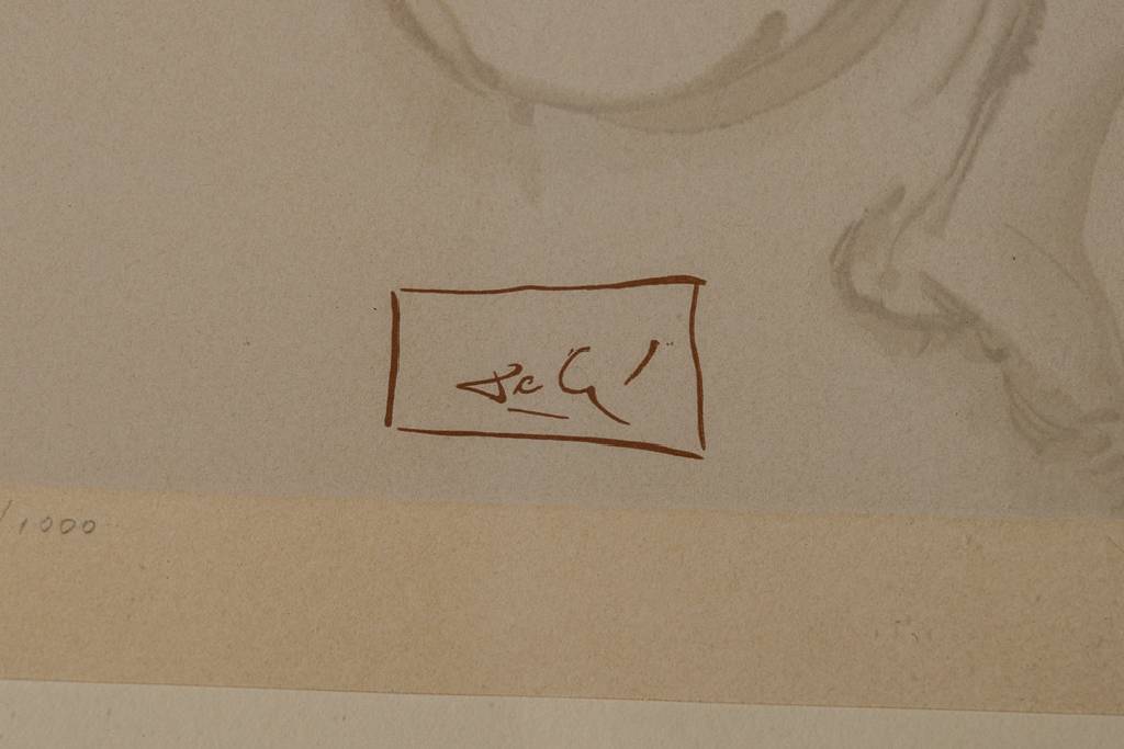 Detail a: Salvador Dali, 1904-1989, Dantes Traum, Lithografie aus "Die Göttliche Komödie", im Druck sign., num. 200/1000, Blattgr. 25x20 cm, unter ...