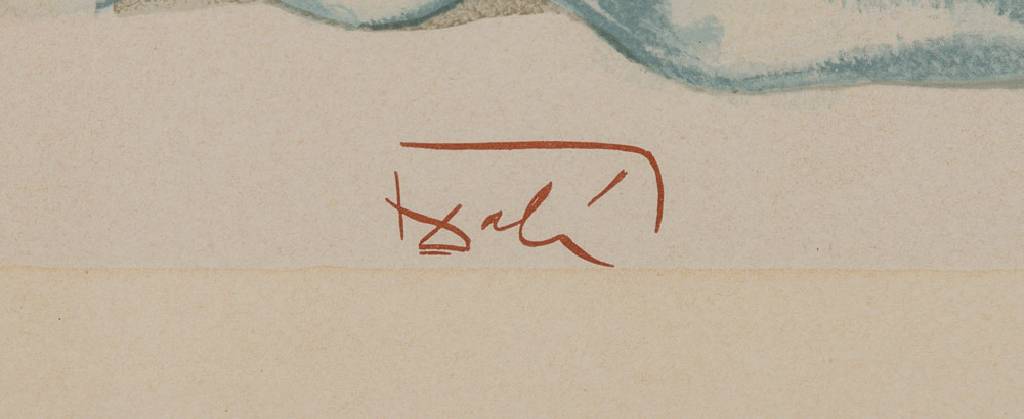 Detail a: Salvador Dali, 1904-1989, Im Feuerhimmel, Lithografie aus "Die Göttliche Komödie", im Druck sign., num. 200/1000, Blattgr. 25x20 cm, ...