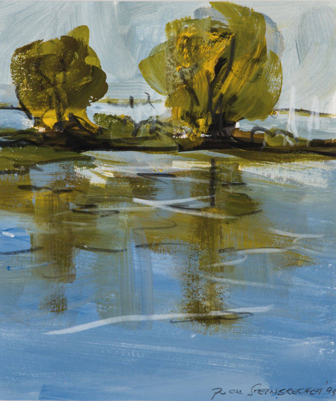 Puck Steinbrecher, geb. 1950 Bad Zwischenahn, Acryl auf Karton, sign., dat. 1999, ca. 22x18,5 cm