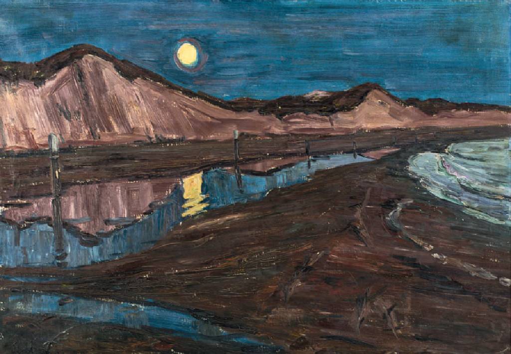Arnold Balwé, 1898-1983, Küstenszene, Öl/Lwd, leichte Krakeluren sichtbar, li unten sign., verso betitelt, ca. 60x85 cm, Rahmen, gesamt 78x102 cm, ...