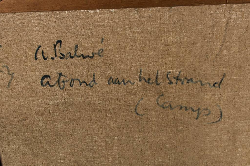Detail b: Arnold Balwé, 1898-1983, Küstenszene, Öl/Lwd, leichte Krakeluren sichtbar, li unten sign., verso betitelt, ca. 60x85 cm, Rahmen, gesamt 78x102 cm, ...