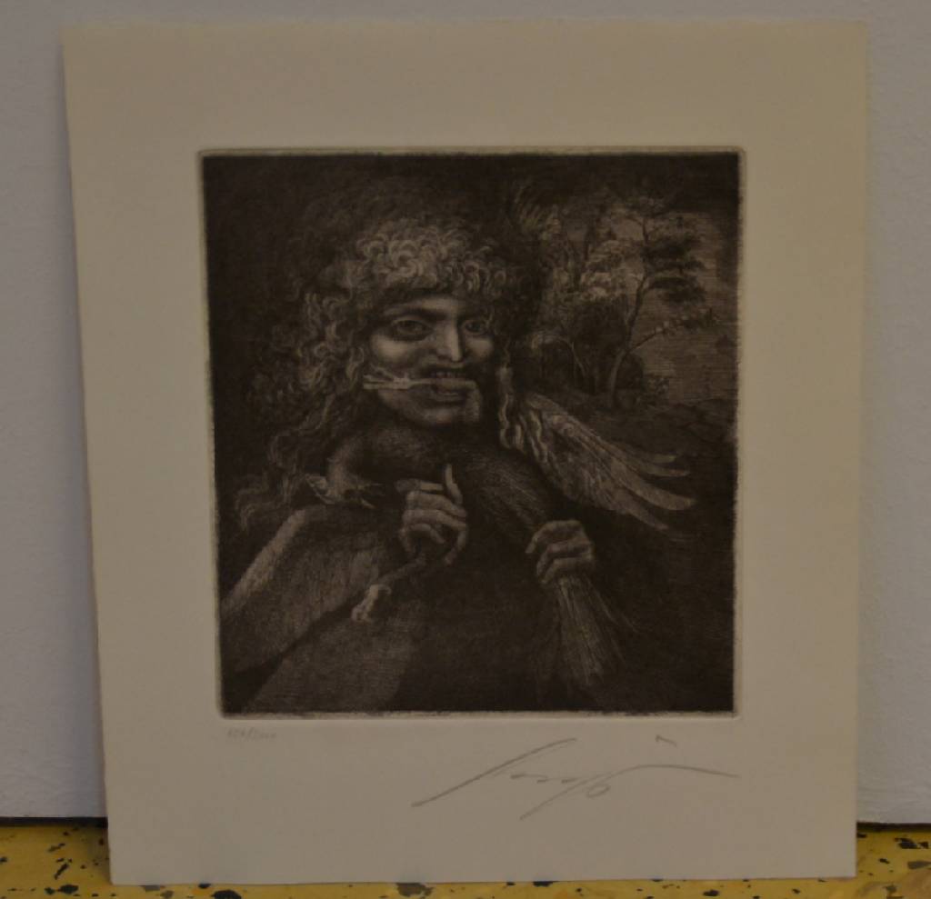 Detail b: Ernst Fuchs, 1930-2015, Monographie, Mappe mit 8 Radierungen auf Bütten, Edition Hartmann München, 1976, je handsign., num. 806/3000, Blattgr. ...