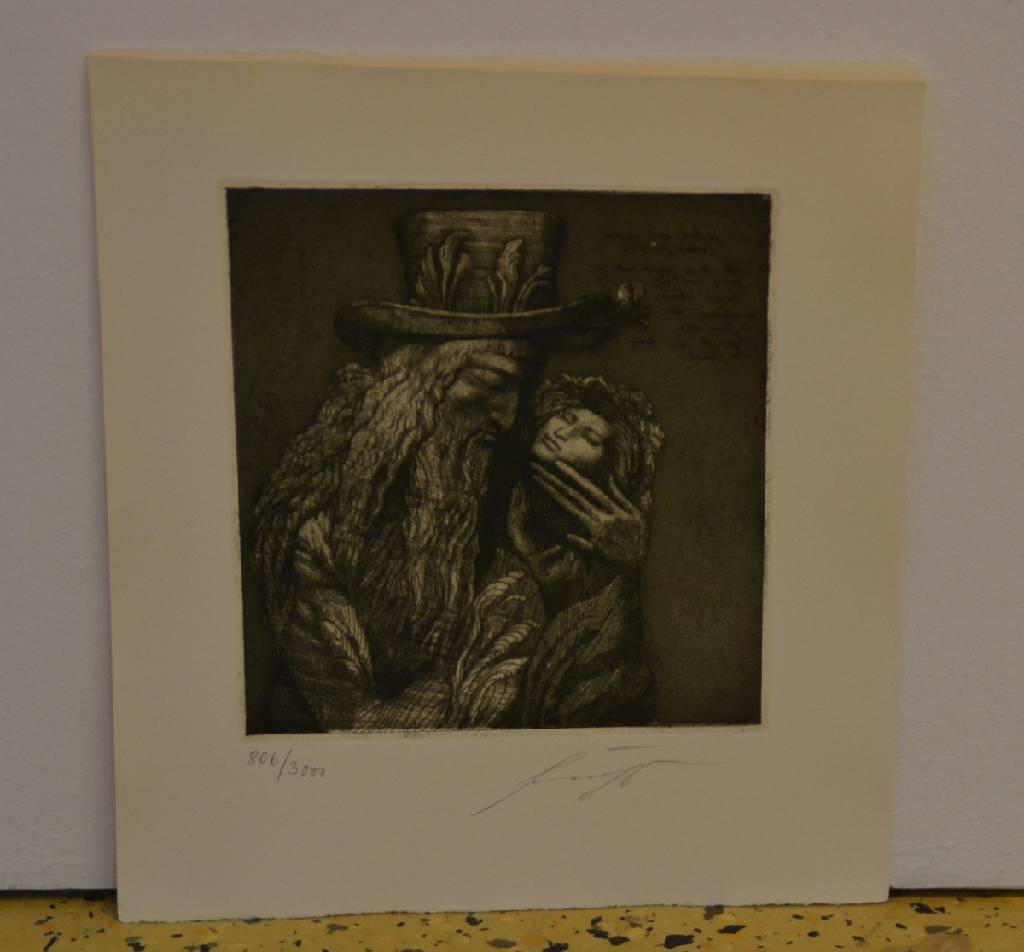 Detail e: Ernst Fuchs, 1930-2015, Monographie, Mappe mit 8 Radierungen auf Bütten, Edition Hartmann München, 1976, je handsign., num. 806/3000, Blattgr. ...