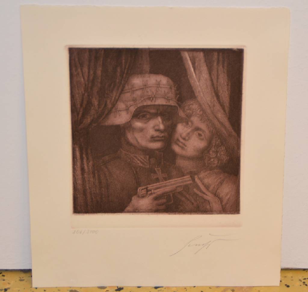 Detail f: Ernst Fuchs, 1930-2015, Monographie, Mappe mit 8 Radierungen auf Bütten, Edition Hartmann München, 1976, je handsign., num. 806/3000, Blattgr. ...