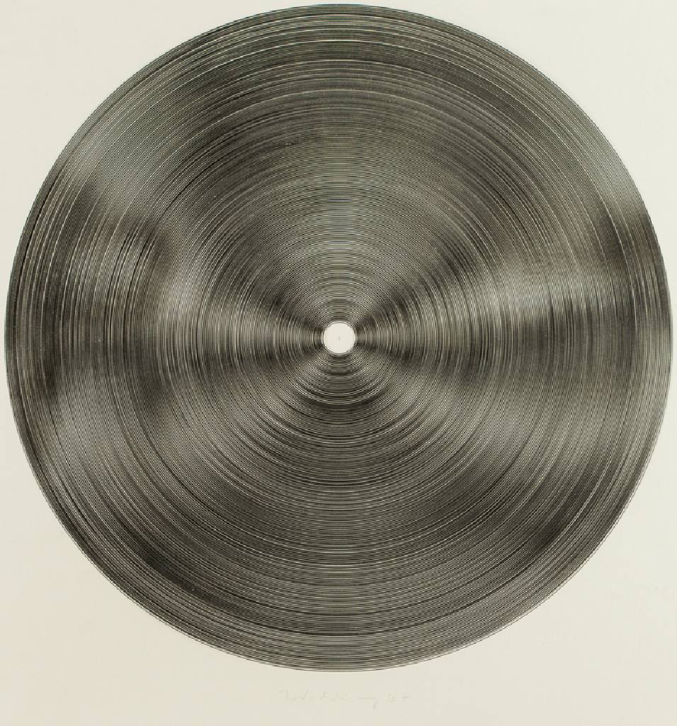 Ludwig Wilding, 1927-2010, kinetische Überlagerung, Serigraphie mit darüber gelegter Folie, sign., dat. 67, Blattgr. 60x50 cm
