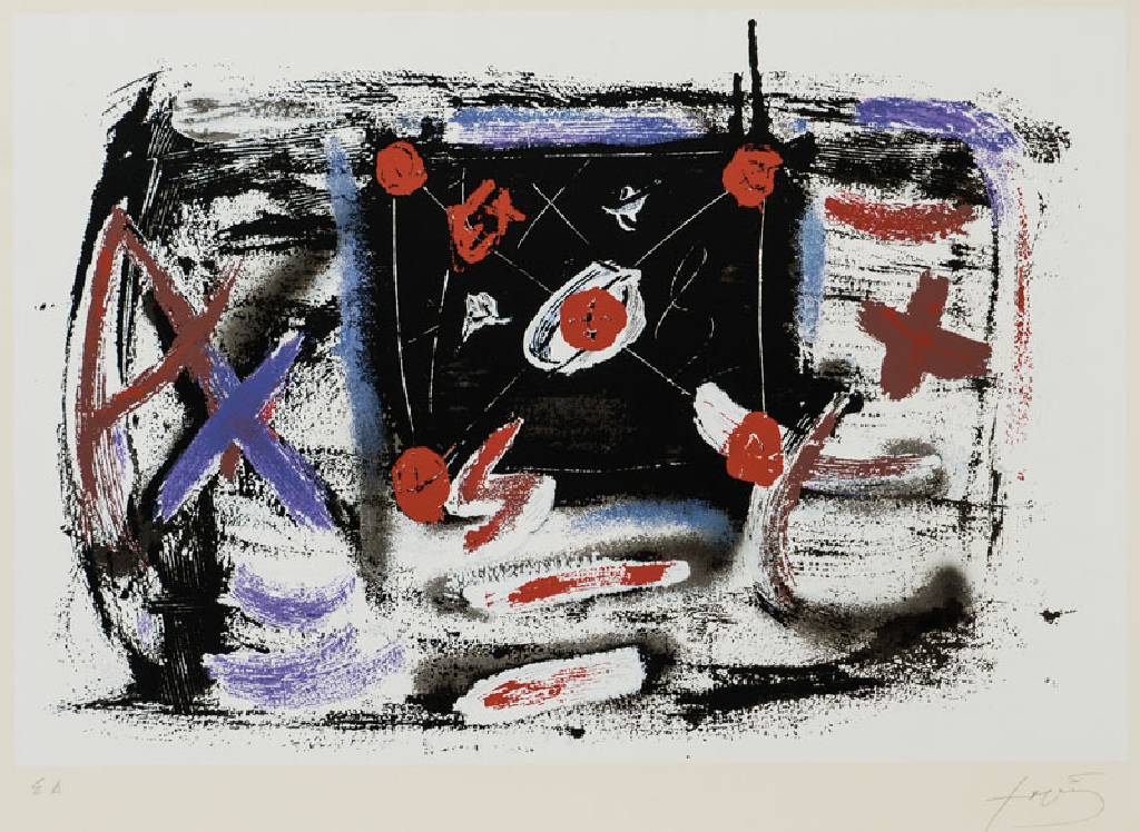 Antoni Tapies, 1923-2012, Farbserigraphie, handsign., bezeichnet e.a., Blattgr. 50x65 cm