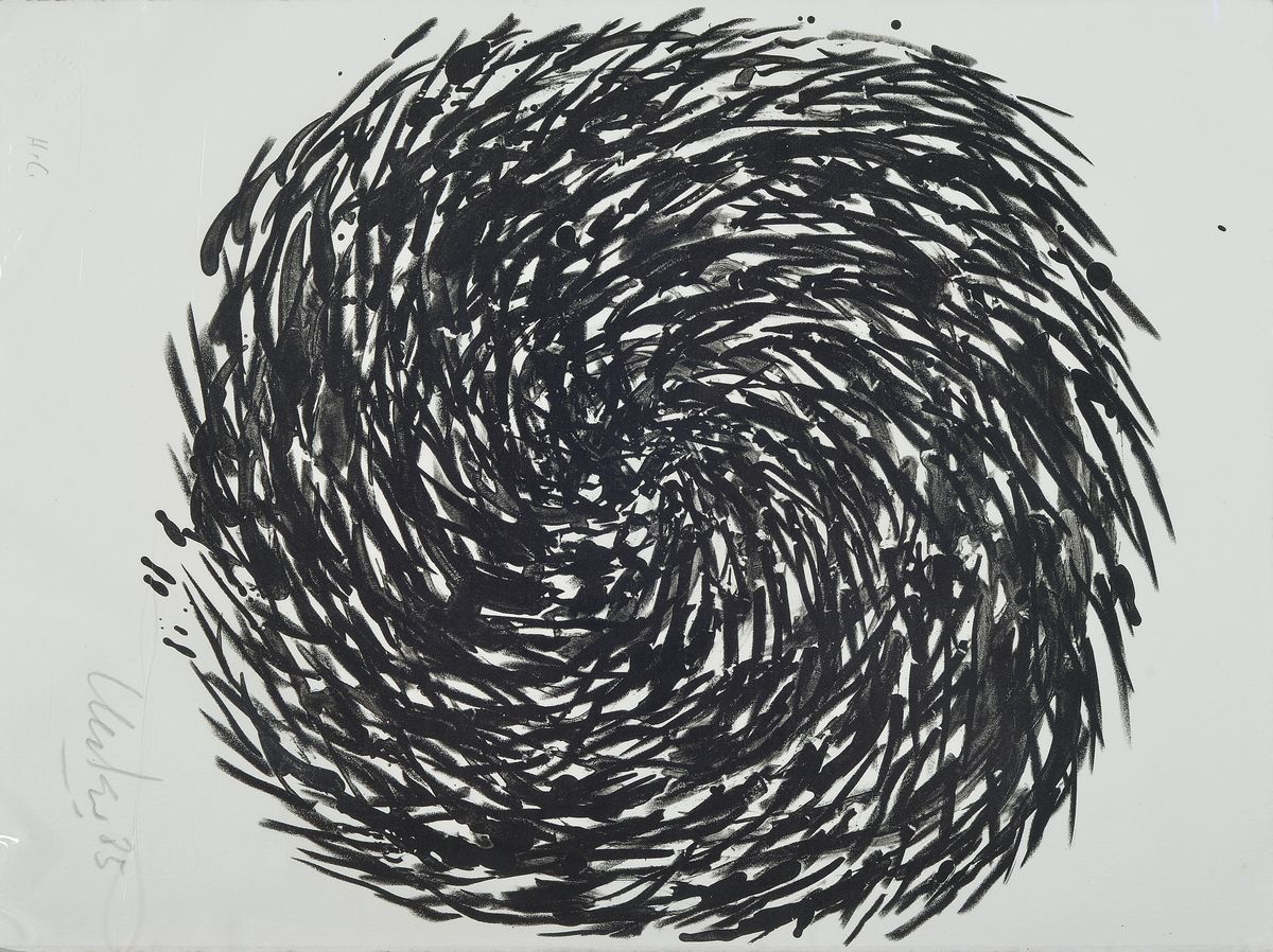 Günther Uecker, geb. 1930, Wendorf , Studium an der Kunstakademie Düsseldorf u. Berlin, Ausstellungen in Amsterdam u. Düsseldorf, hier: ...