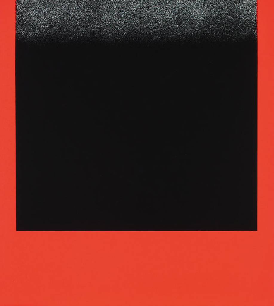 Ruprecht Geiger, 1908-2009, Schwarz auf Rot, Farbserigraphie, verso handsign., num. 67/150, Blattgr. 67x59,5 cm