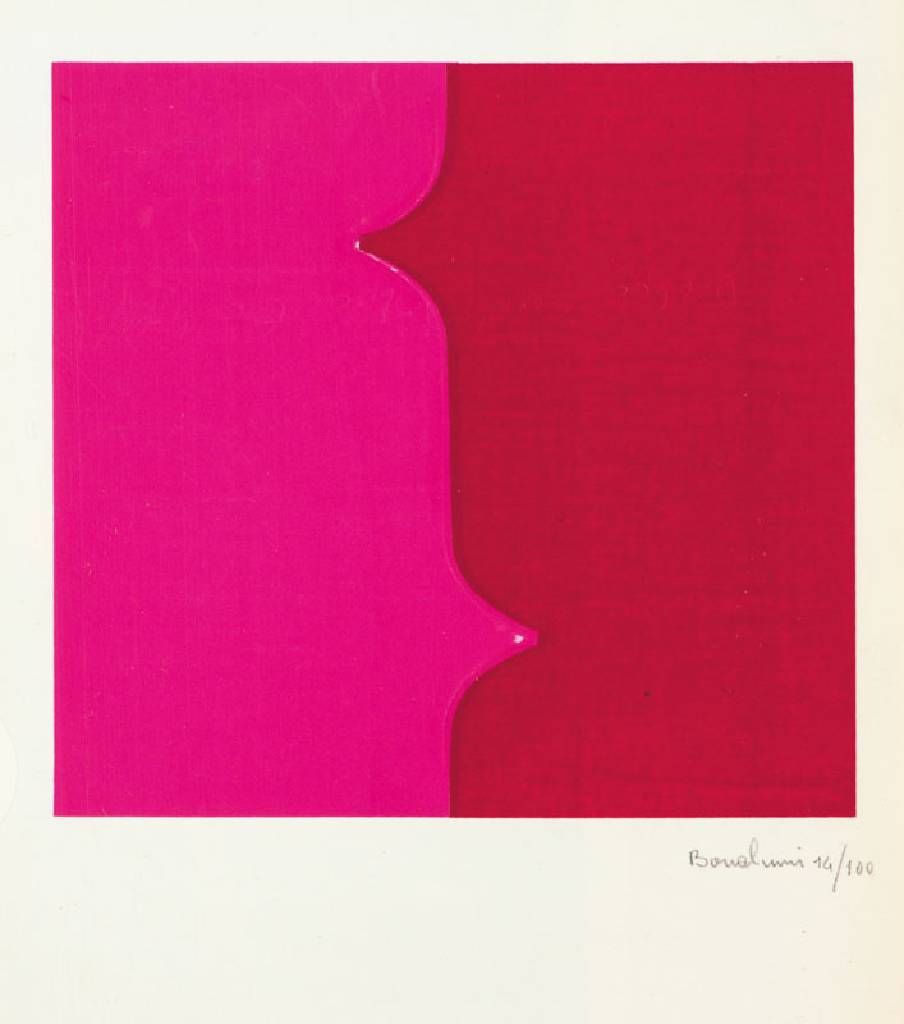 Agostino Bonalumi, 1935-2013, Farbserigraphie, handsign., num. 14/100, Blattgr. 27x21 cm