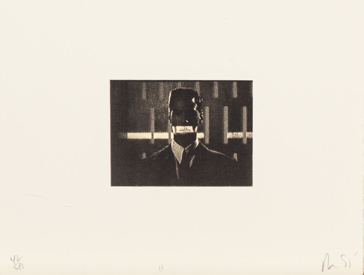 Robert Longo, geb. 1951, Radierung, handsign., num., Platte 8,5x10,5 cm, Blattgr. ca. 20,5x25,5 cm