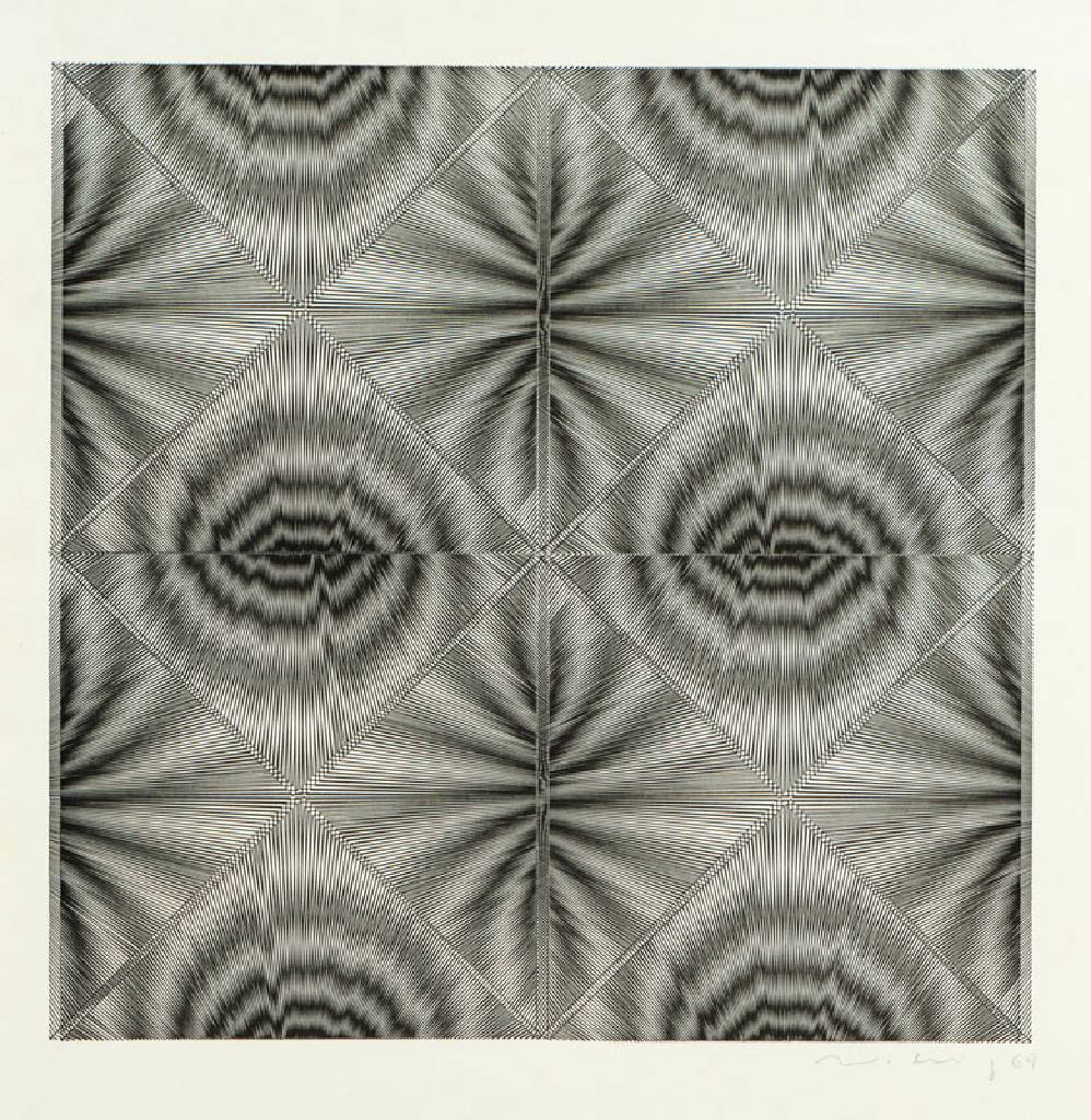 Ludwig Wilding, 1927-2010, Serigraphie auf weißem Karton, handsign., dat. (19)69, Blattgr. 50x50 cm