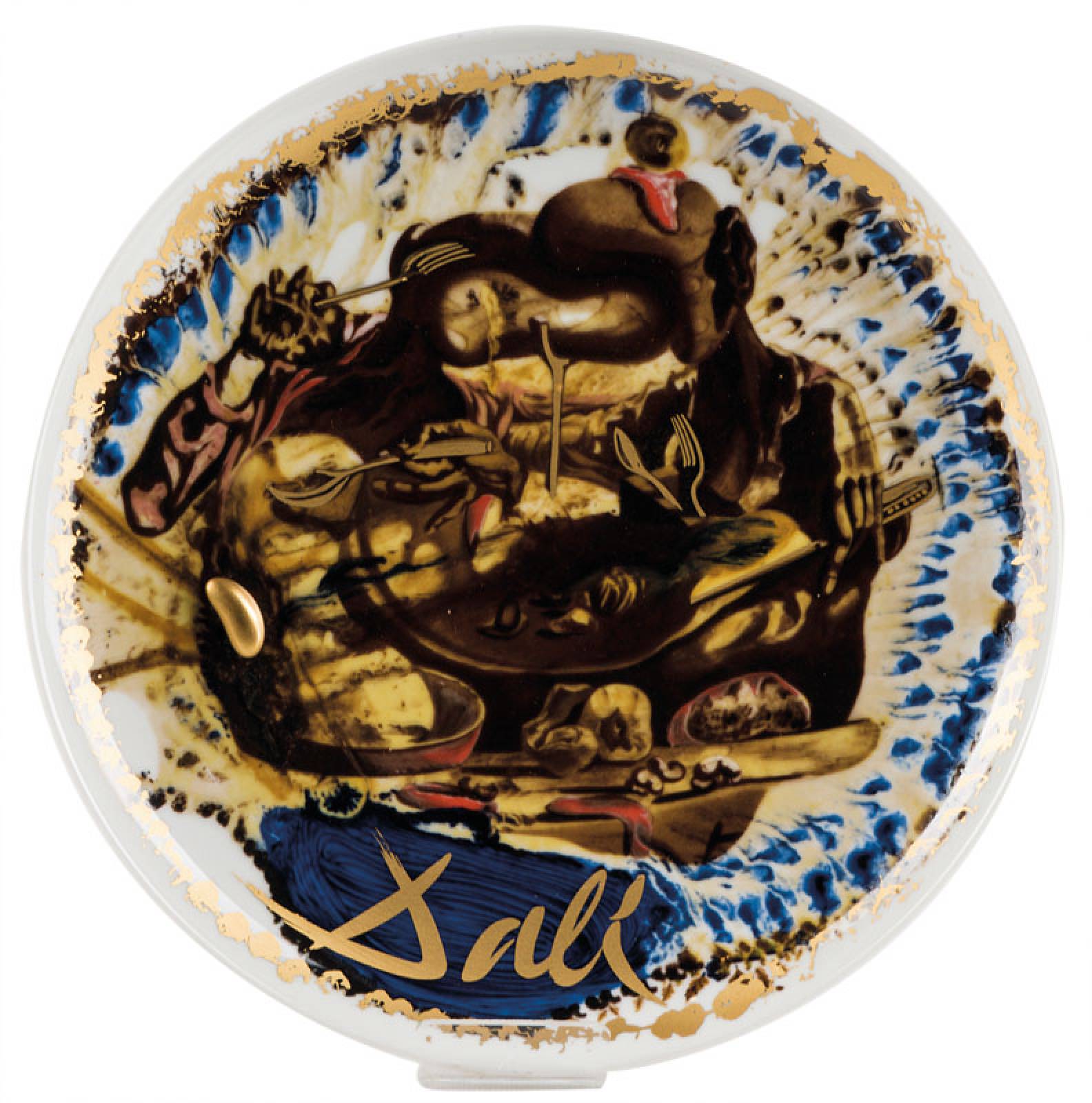 Salvador Dali, 1904-1989, Künstlerteller, Porzellan, Rosenthal Edition, num. 4128/5000, ca. 26x26 cm