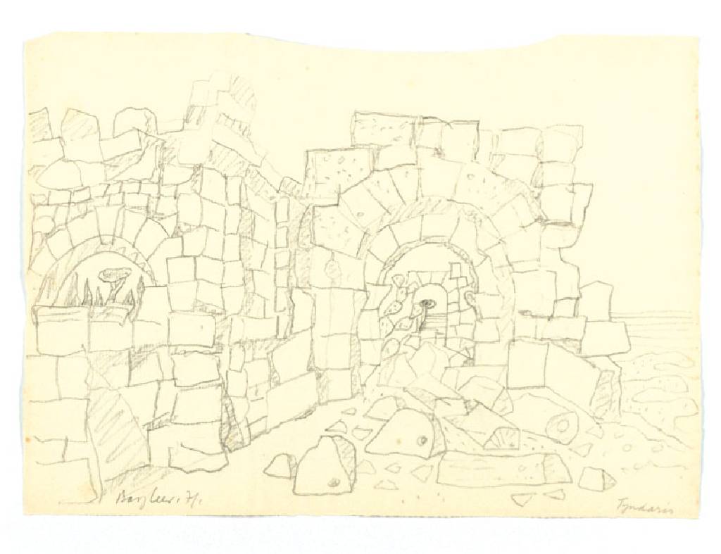 Eduard Bargheer, 1901-1979, Tyndaris, Bleistift-Zeichnung auf Papier, li unten sign., dat. (19)71, re unten betitelt, Blattgr. 30x42 cm, unter Glas ...