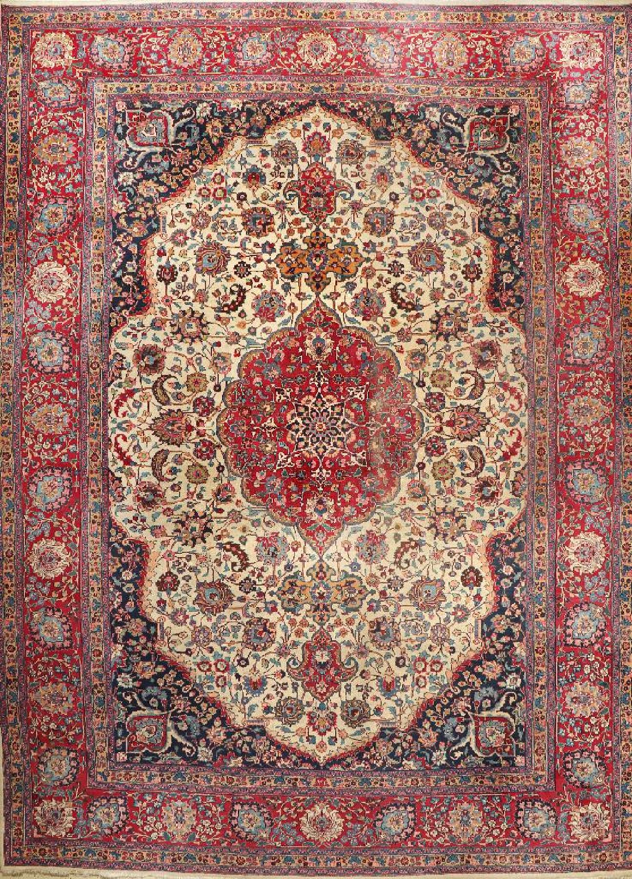 Meshed alt, Persien, ca. 60 Jahre, Wolle auf Baumwolle, ca. 479 x 357 cm, EHZ: 3