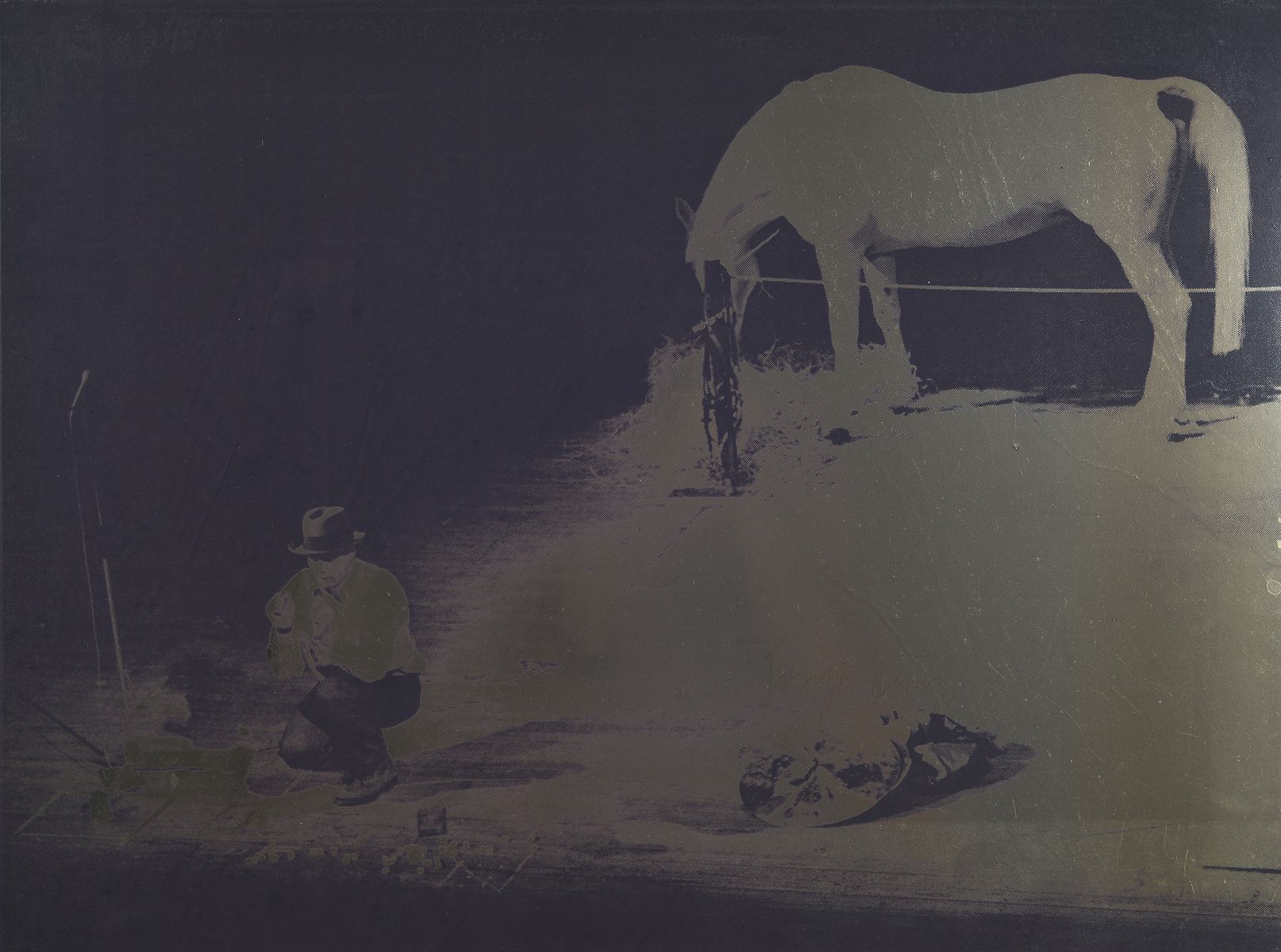 Joseph Beuys, 1921-1986, Iphigenie, 1973, Serigraphie auf Goldfolie, ca. 41,5x56 cm