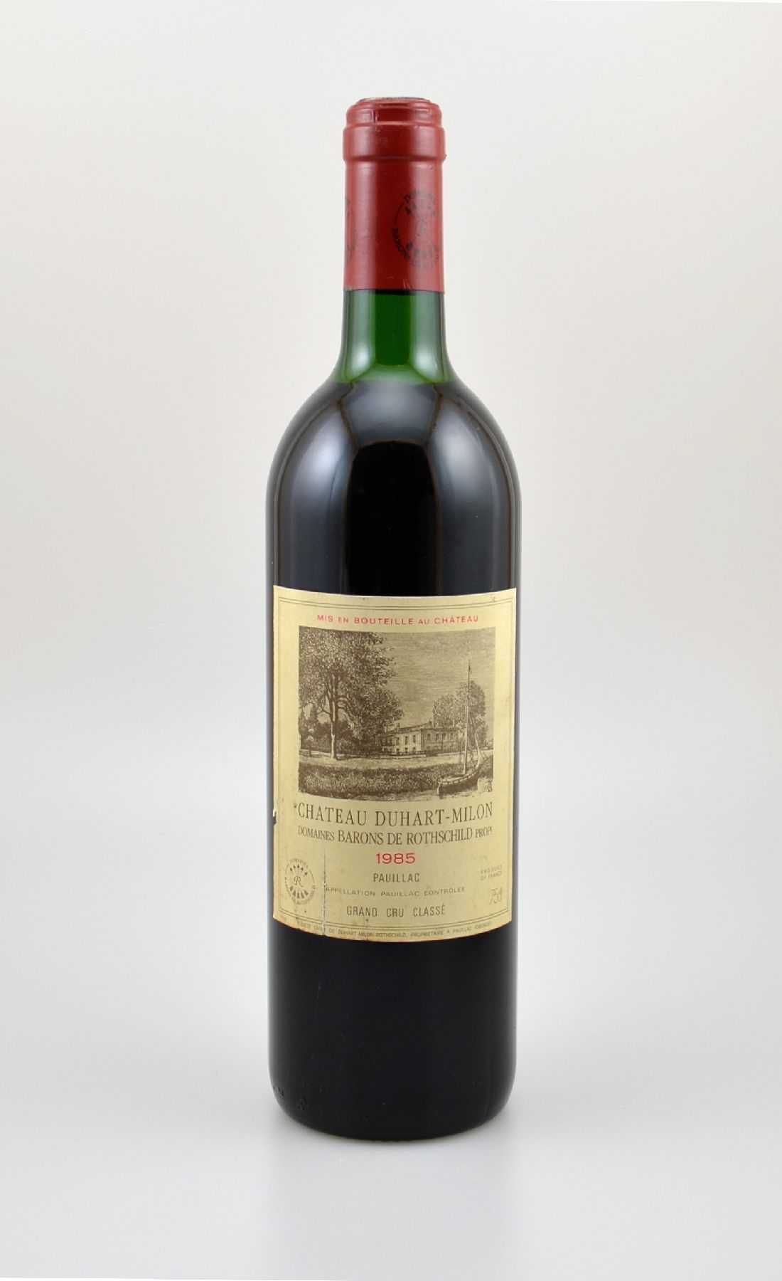 1 Flasche 1985 Chateau Duhart Milion Domaines Barons de Rothschild, Pauillac, ca. 75 cl, Füllstand: ca. top shoulder, Kapsel l. besch., Etikett min ...