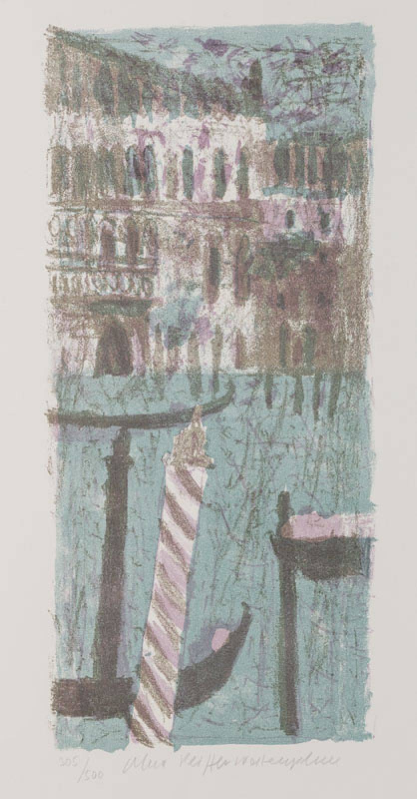 Max Peiffer Watenphul, 1896-1976, Venedig, Blick auf den Canal Grande, 1972, Farblithografie auf Bütten, handsign., num. 305/500, WVZ: Watenphul ...