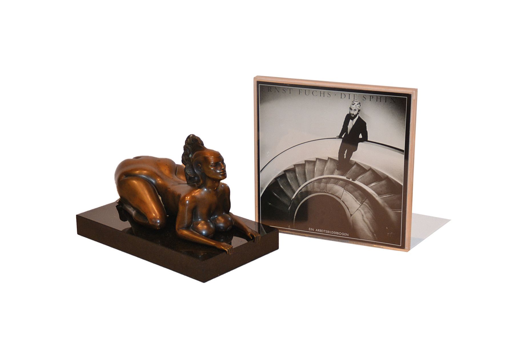 Detail a: Prof. Ernst Fuchs, 1930-2015 Wien, Wiener Sphinx, Bronzeskulptur, num. 652/1000, signiert, gegossen bei Venturi Arte mit Zertifikat von Paolo ...