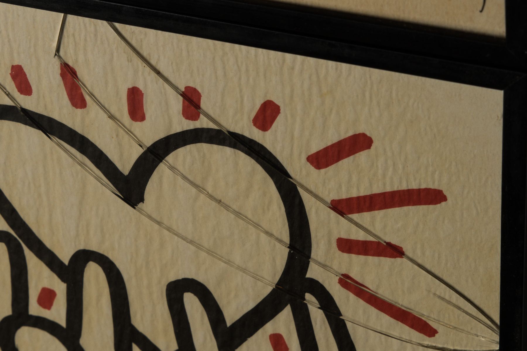 Detail b: Keith Haring, 1958-1990, 5 Lithografien aus der Serie Sali Adalat auf Pergamin, je drucksign., teils dat. Aug. 1982, Blattgr. 29x23 cm, Blätter ...