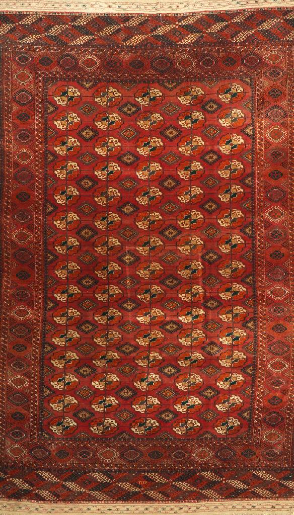 Tekke Bochara fein (Signiert), Russland, ca. 60 Jahre alt, Wolle auf Wolle, ca. 350 x 209 cm, EHZ: 2-3, feine Qualität