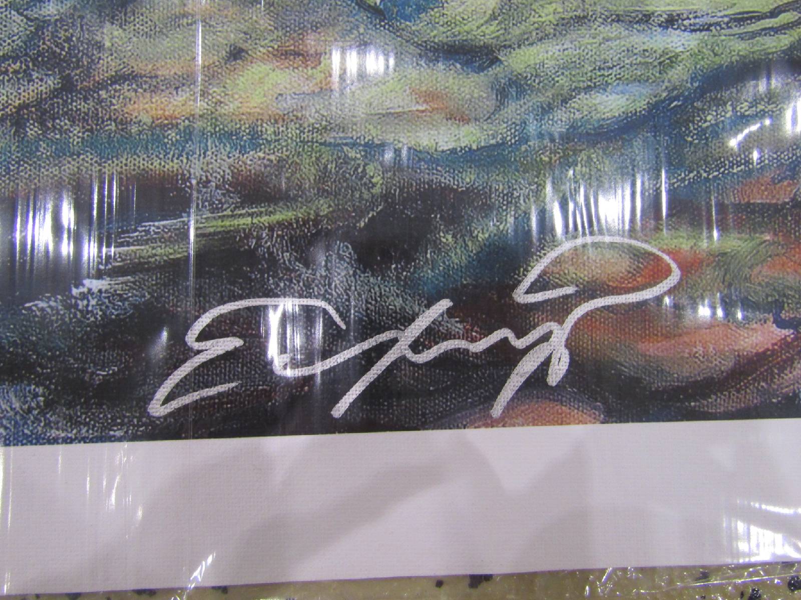 Detail a: Ernst Fuchs, 1930-2015, Bouquet mit weißen Tulpen, Giclee/Lwd, handsign., num. 118/300, Blattgr. 79,5x60,5 cm