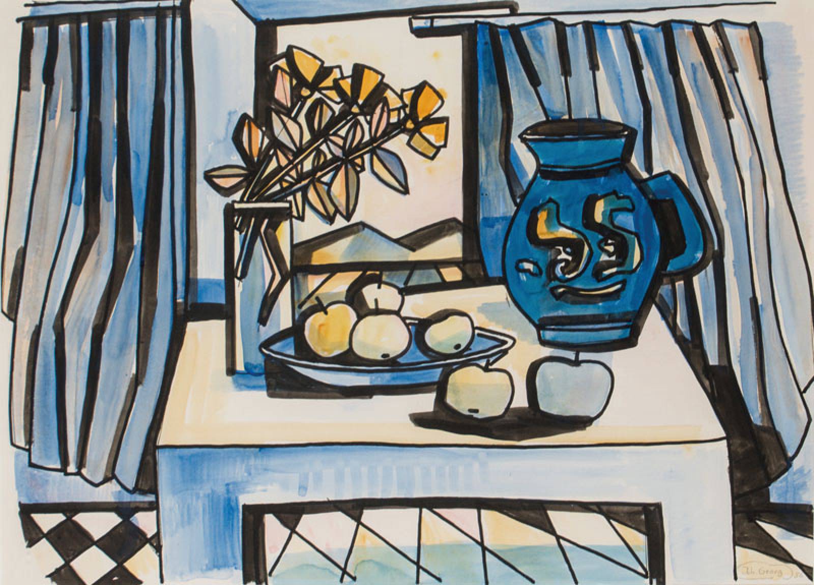 Johann Georg Müller, 1913 Ludwigshafen- 1986 Koblenz, Autodidakt, der sich in den 1930er Jahren in der Münchener Pinakothek schulte, ab 1937 ...