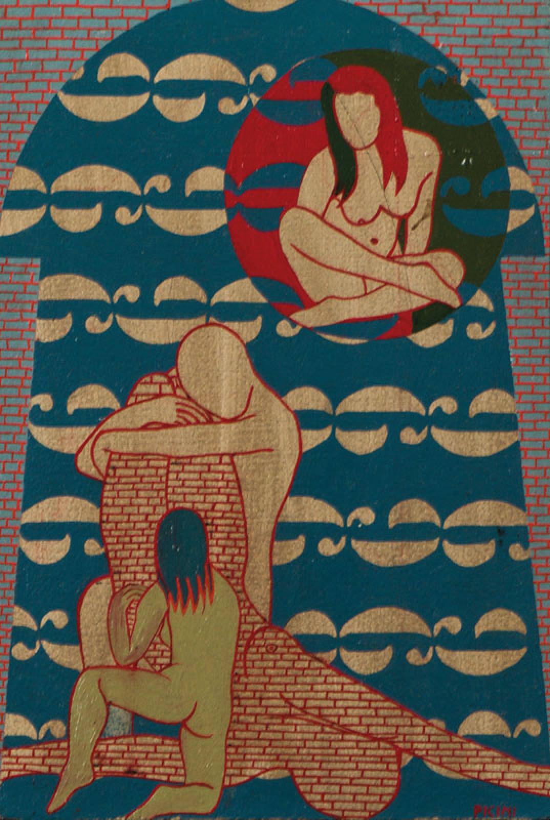 Andrea Picini, 1935 Rom-2003, Ohne Titel, Öl/Holz, re unten sign., ca. 26x17,5cm, Rahmen, gesamt 36x29,5 cm