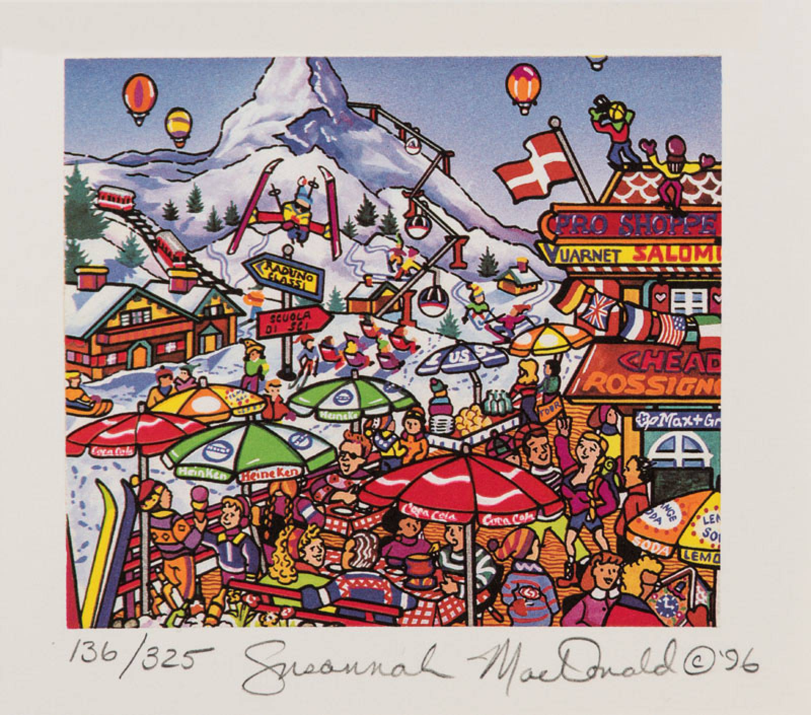 Susannah MacDonald, geb. 1954, Konvolut aus 4 Farbserigraphien, je sign., dat. 96, Auflage 325, Blattgr. 16x19 cm