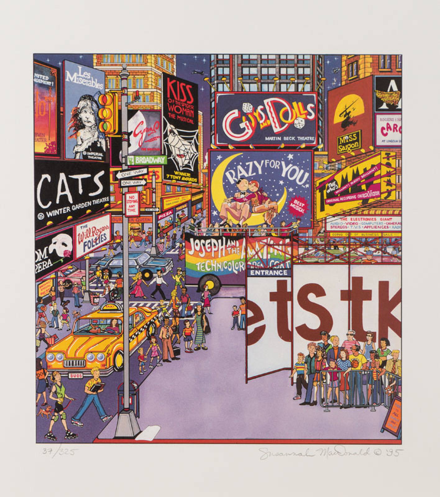 Susannah MacDonald, geb. 1954, Farbserigraphie, handsign., dat. 95, num. 37/325, Blattgr. 49,5x46,5 cm