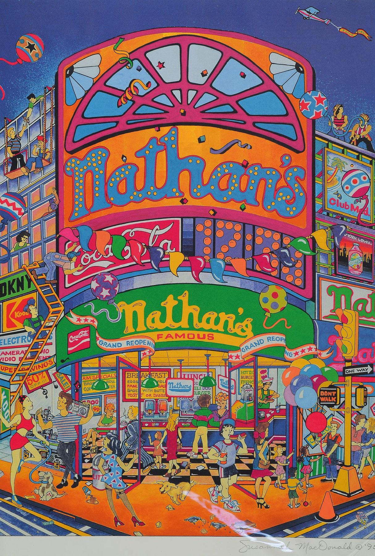 Susannah MacDonald, geb. 1954, Nathan´s, Farbserigraphie, handsign., dat. 95, Blattgr. 50x38 cm