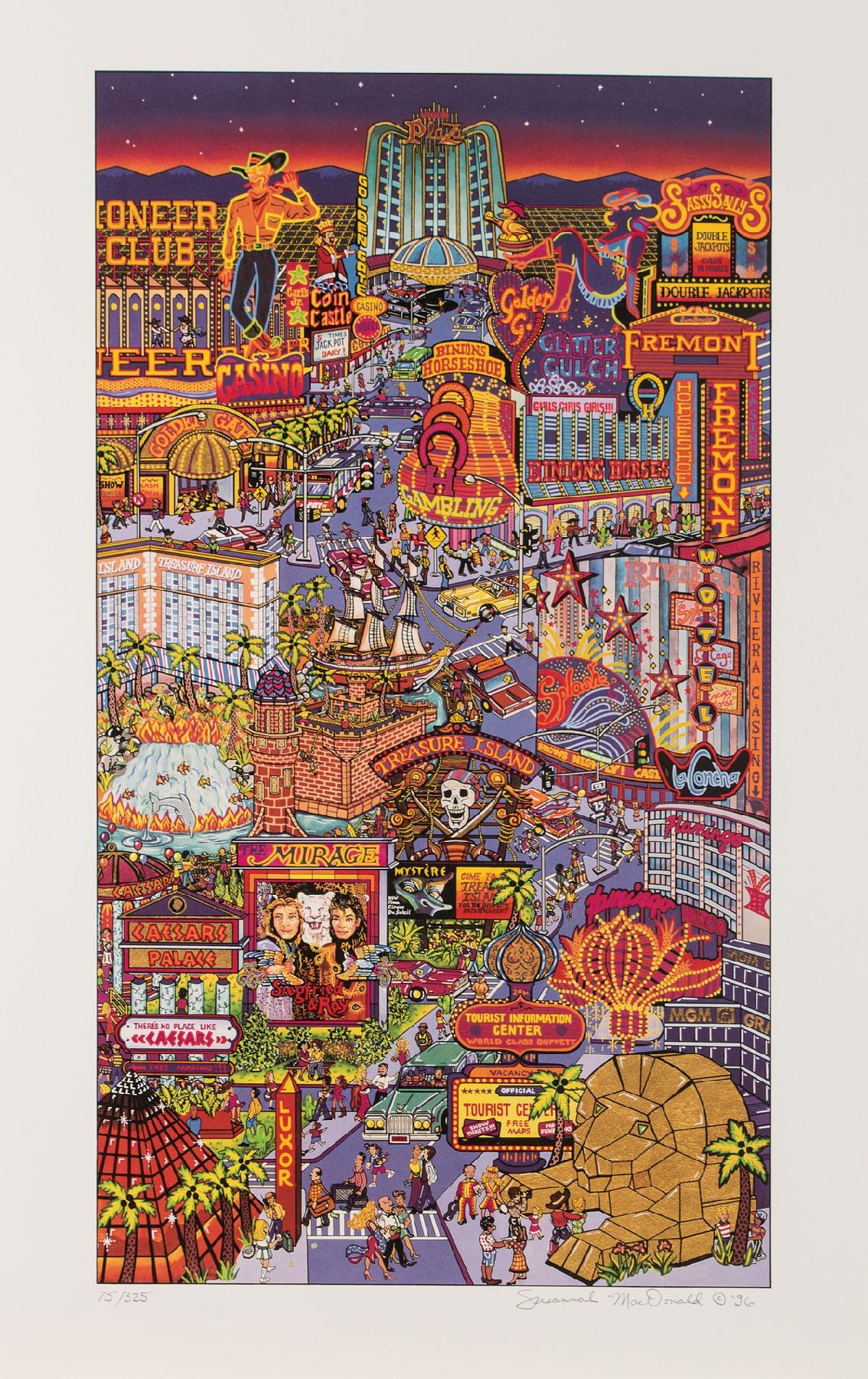 Susannah MacDonald, geb. 1954, Las Vegas, Farbserigraphie, handsign., dat. 96, num. 75/325, Blattgr. 81x60 cm