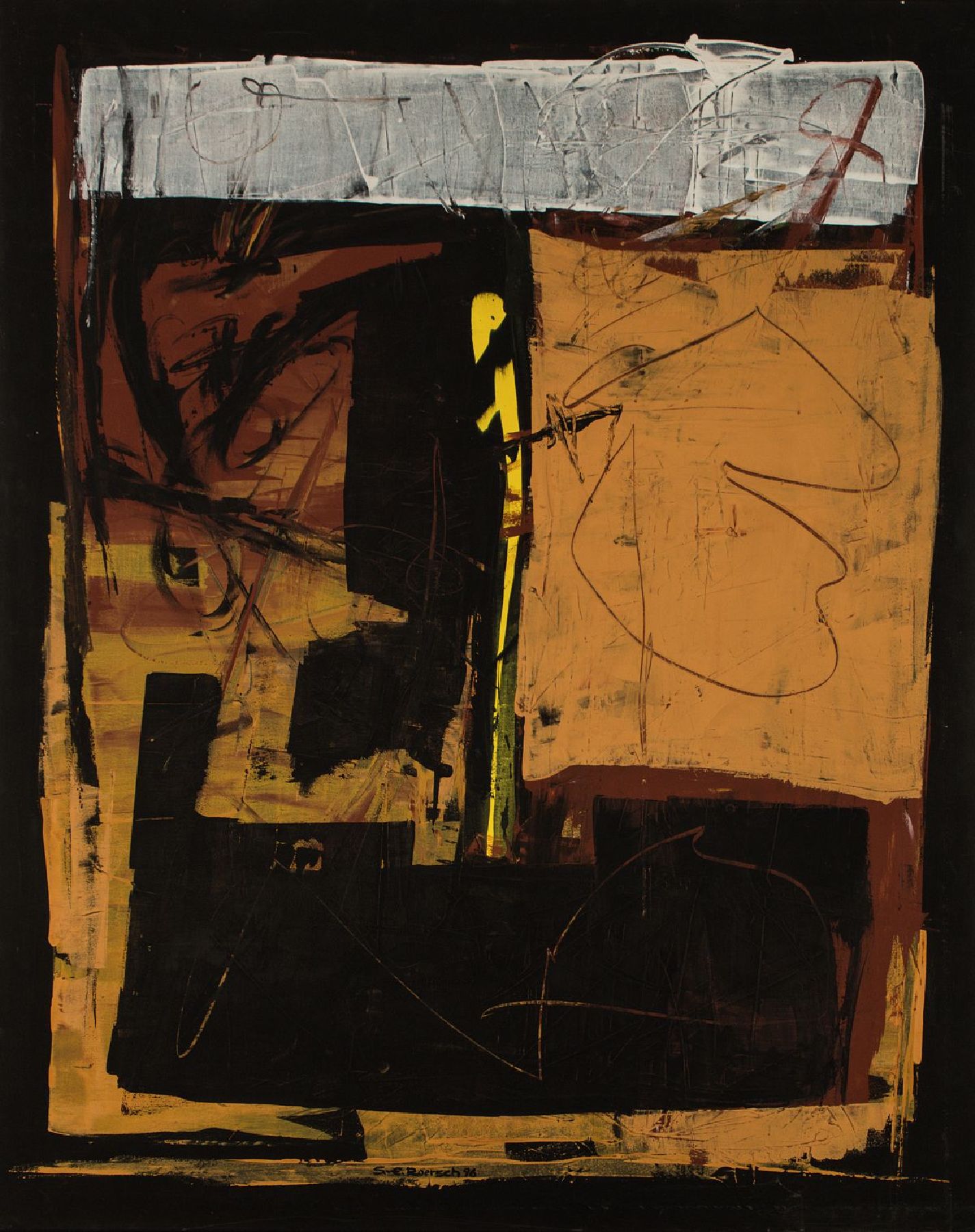 Sylvia Roersch, Acryl/Lwd, sign., dat. 96, ca. 128x101,5 cm