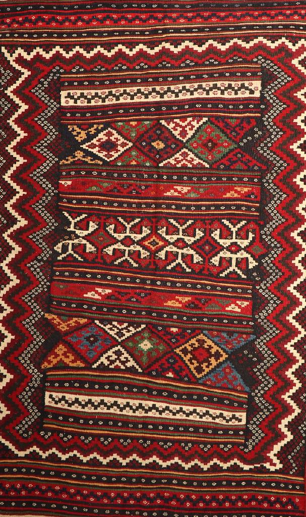 Afshar Kelim, Persien, ca. 20 Jahre, Wolle auf Baumwolle, ca. 224 x 142 cm, EHZ: 2