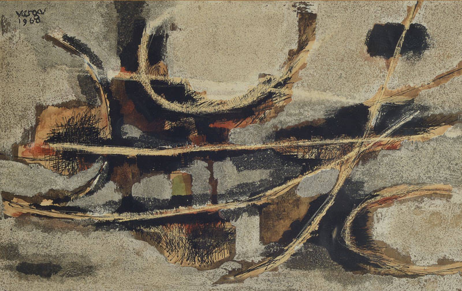 Ferenc "Feri" Varga, 1906 Terezföld/Ungarn- 1989 Neustadt/Wstr., ungarisch-französischer Maler, Grafiker und Bildhauer, im Freundeskreis ...