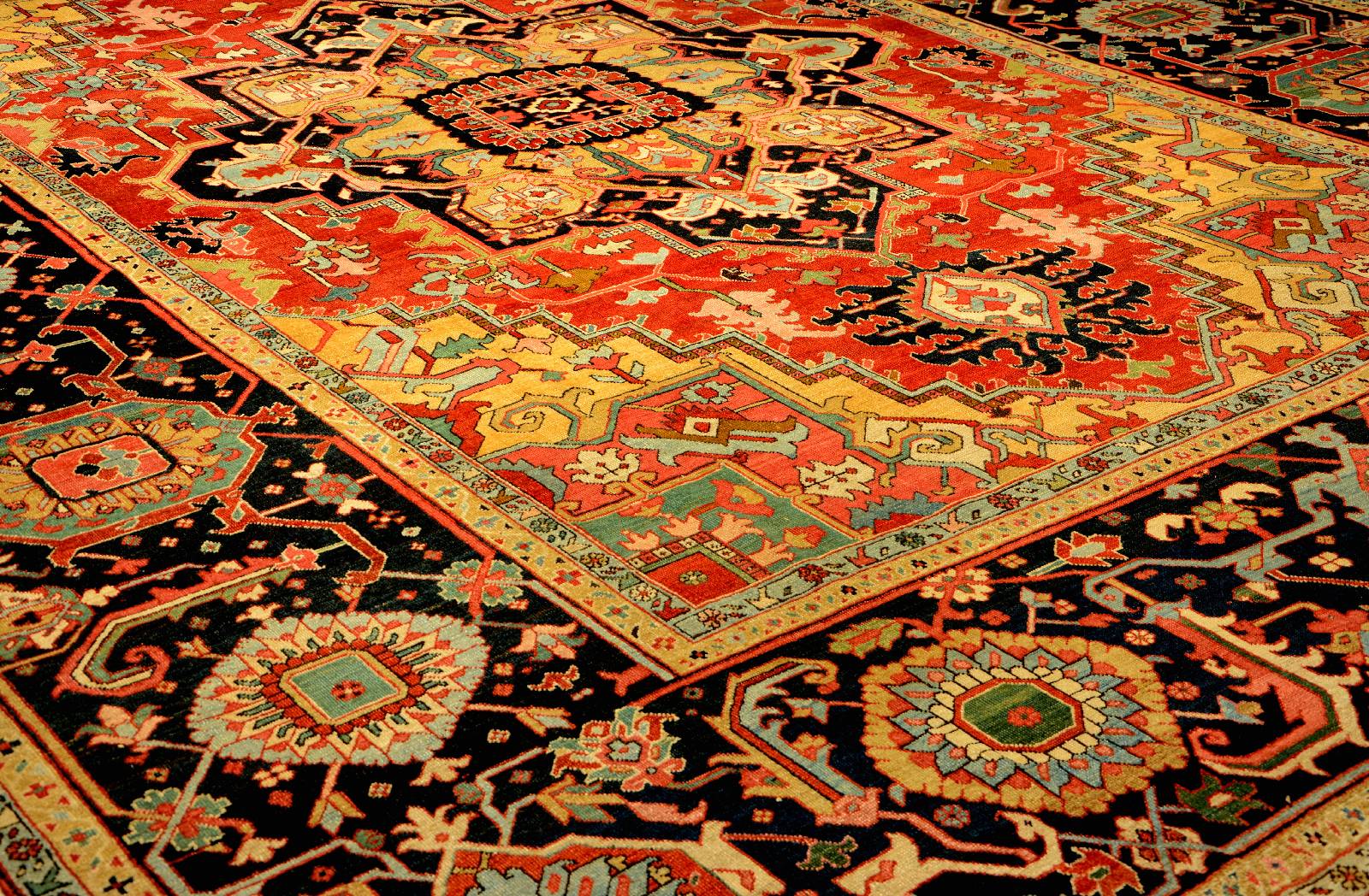 Detail a: Azeri, Azerbaijan, gebrauchter Wollteppich ,maß:483 X 348 cm,tarif code 57011090