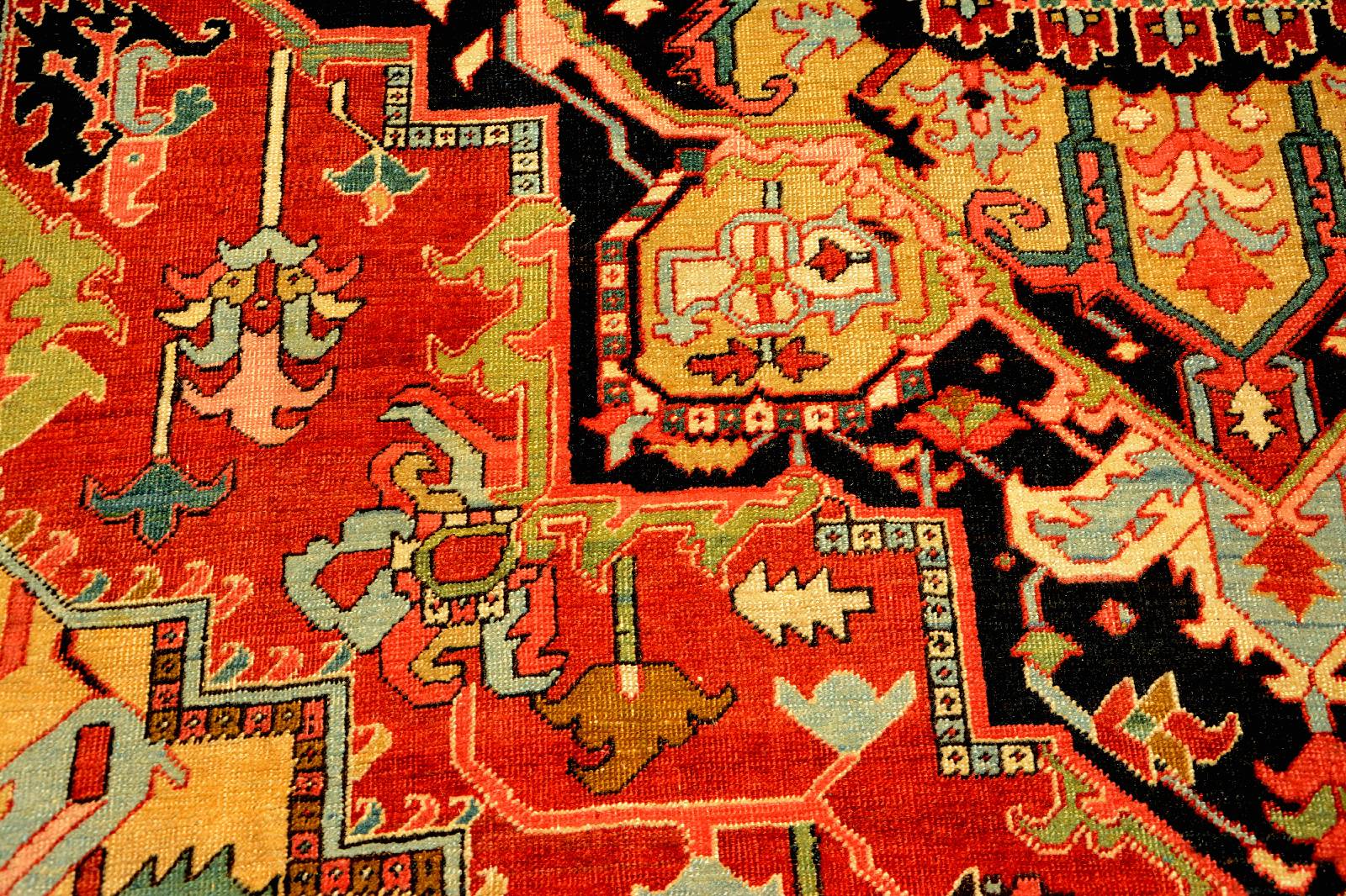Detail f: Azeri, Azerbaijan, gebrauchter Wollteppich ,maß:483 X 348 cm,tarif code 57011090