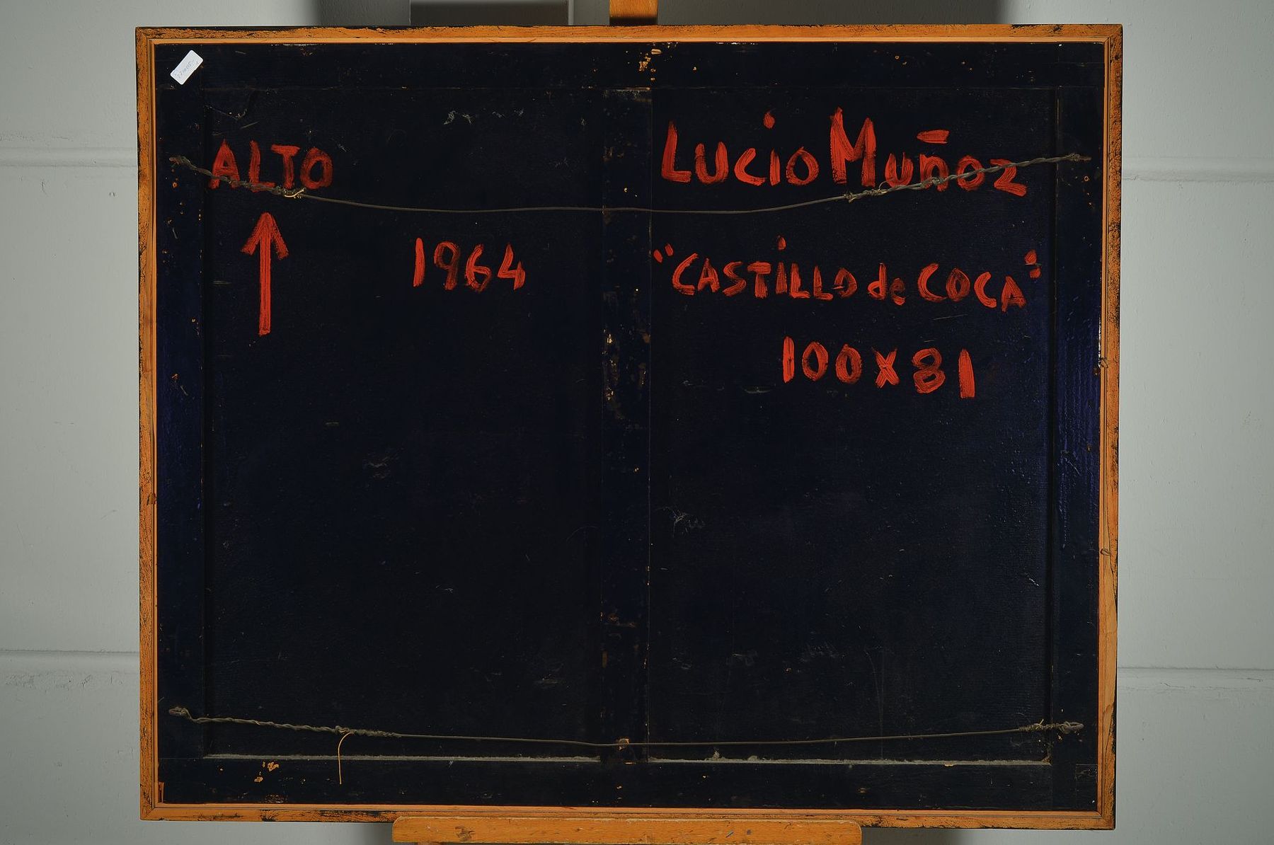 Detail a: Lucio Munoz, (1929-1998) Castillo de Coca, Mischtechnik auf Holzplatte, verso sign., und dat. 1964, ca. 85x104 cm