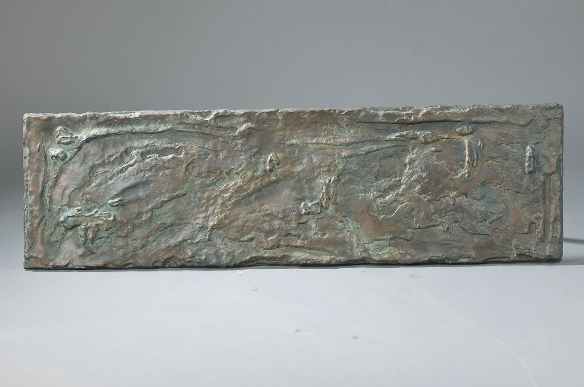 Helmut Lander, 1924 Weimar-2013 Darmstadt, große Metallskulptur, ca. 104x43 cm