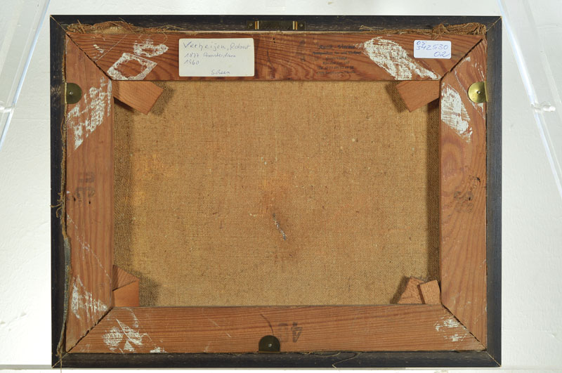 Detail e: Robert Verheijen, 1877 Amsterdam-1960, Gehöft an Uferlandschaft, Öl/Lwd, rechts unten signiert, ca. 30x40cm, R.