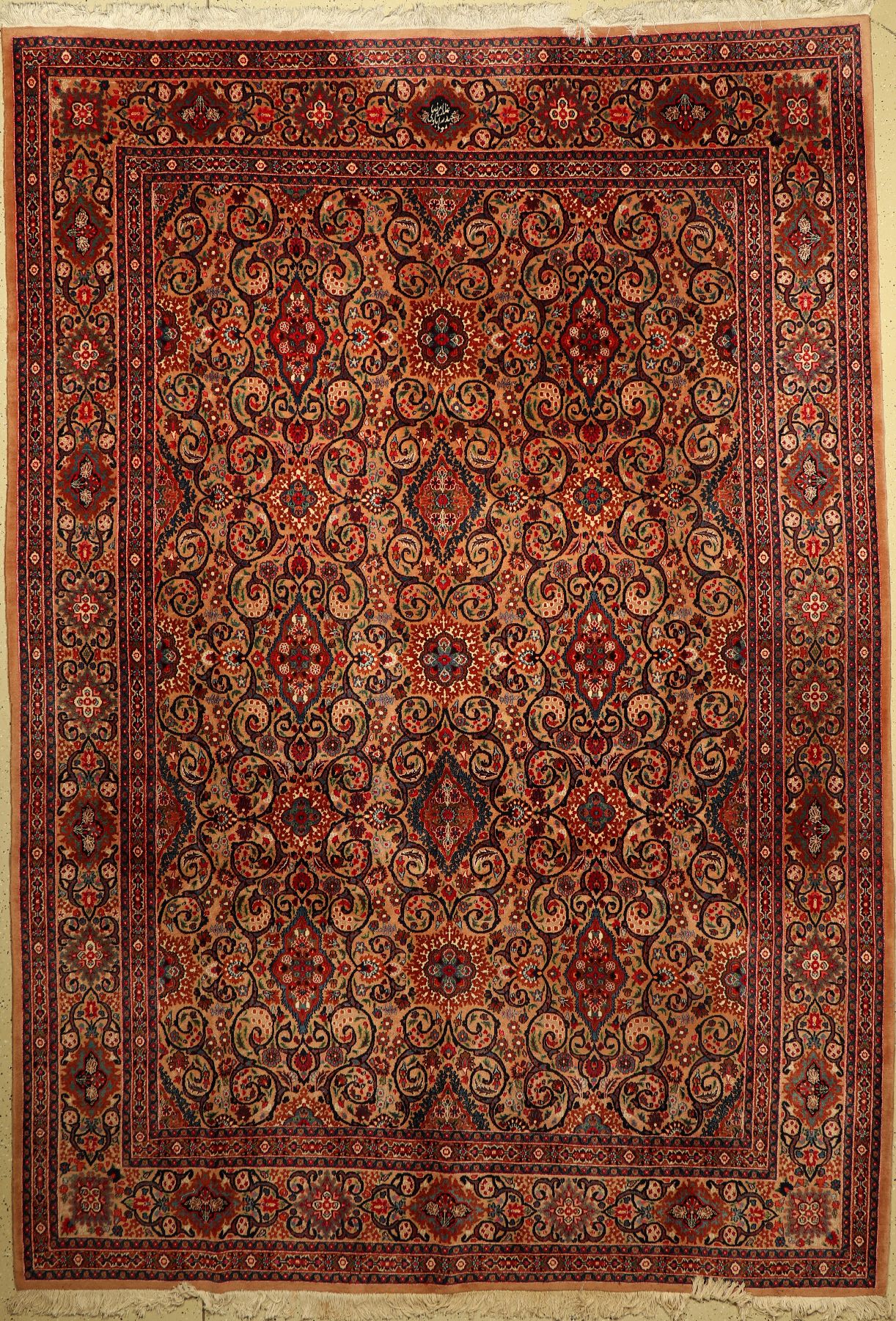 Mud fein, Persien, ca. 50 Jahre, Wolle auf Baumwolle, ca. 386 x 268 cm, EHZ: 2