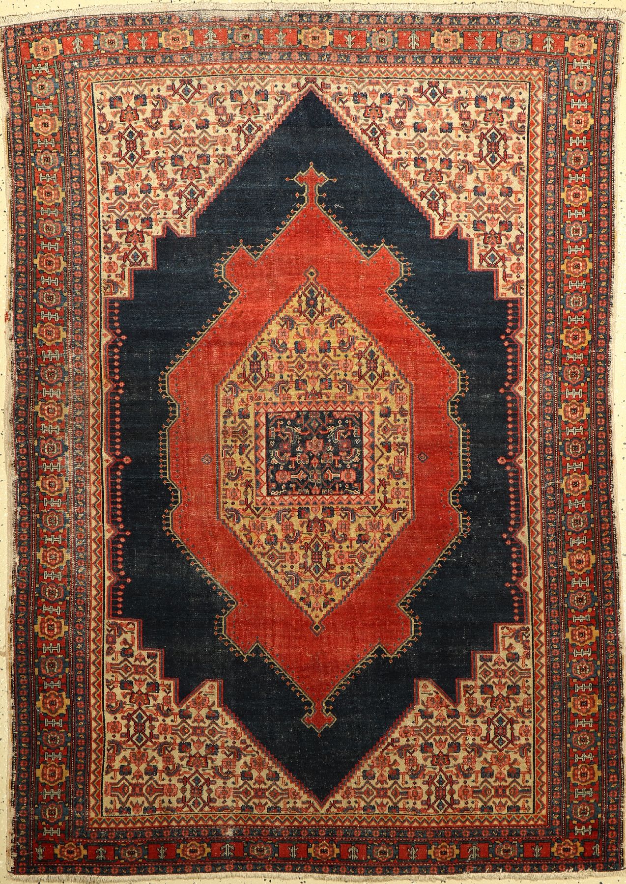 Senneh antik, Persien, um 1900, Wolle auf Baumwolle, ca. 195 x 140 cm, EHZ: 4