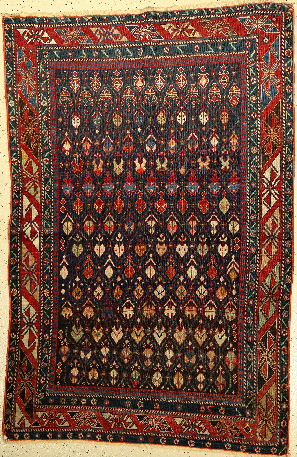 Shirwan antik, Kaukasus, um 1900, Wolle aufWolle, ca. 180 x 116 cm, EHZ: 3-4