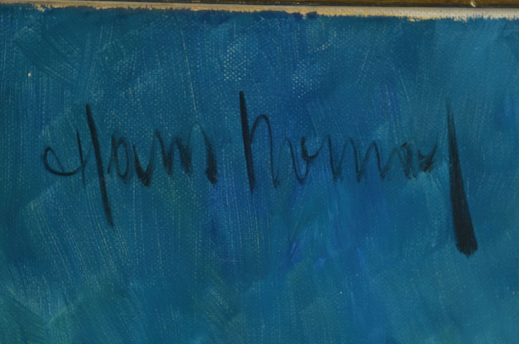 Detail a: Bernd Kastenholz, geb. 1949 Speyer, tätig in Gleisweiler, Studium an der Akademie Stuttgart, hier: Auf den Kopf getreten, Öl und Gouache auf ...