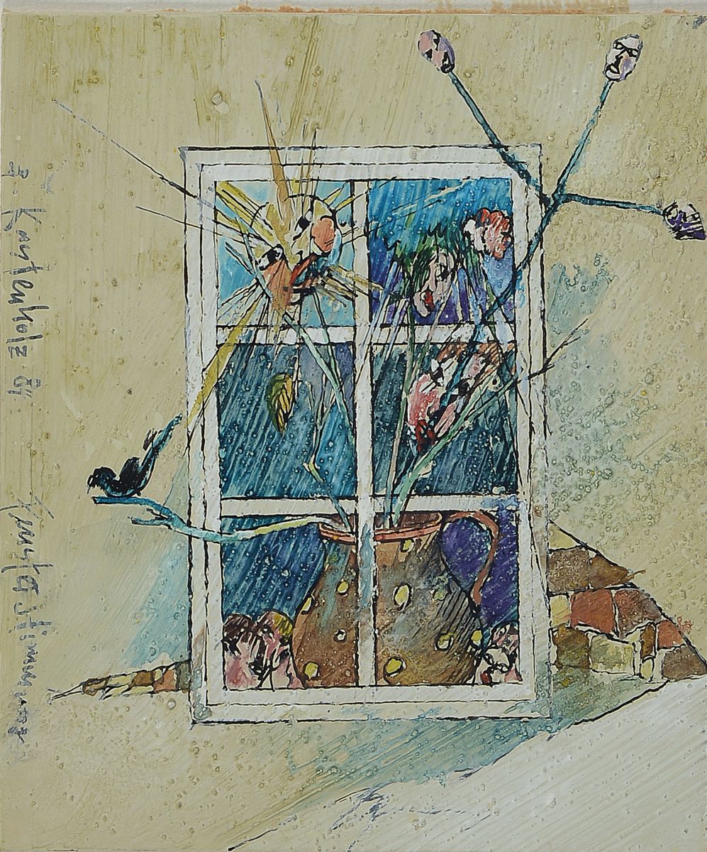 Bernd Kastenholz, geb. 1949 Speyer, tätig in Gleisweiler, Studium an der Akademie Stuttgart, mehrfach ausgezeichnet, hier: Fensterstimmung, Öl und ...