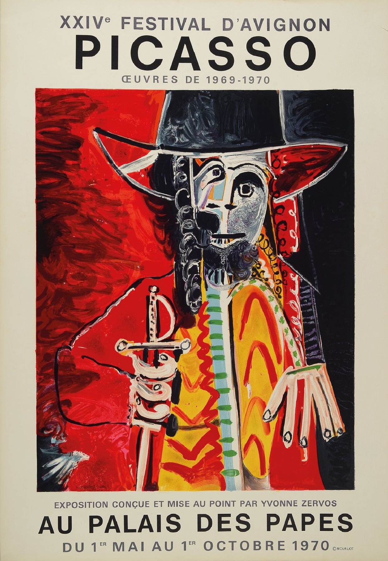 Pablo Picasso, 1881-1973, XXIV Festival Davignon Picasso Oeuvres de 1969-1970, Farblithographie von 1970, gedruckt bei Mourlot Paris, ca. 72x48cm, ...