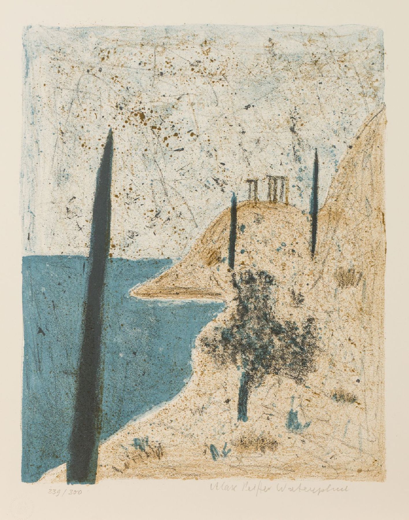 Max Pfeiffer Watenphul, 1896-1976, Kap Sunion, Lithographie, handsign., num. 239/300,Blattgr. 50x40 cm